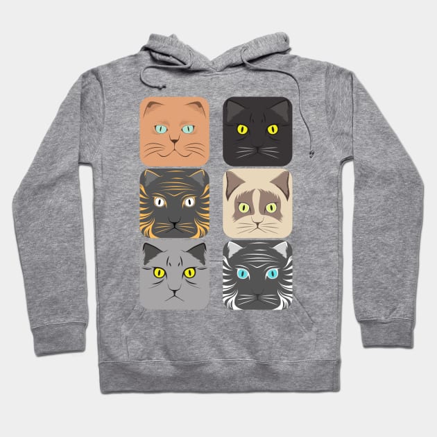 The Domino Cats Hoodie by François Belchior